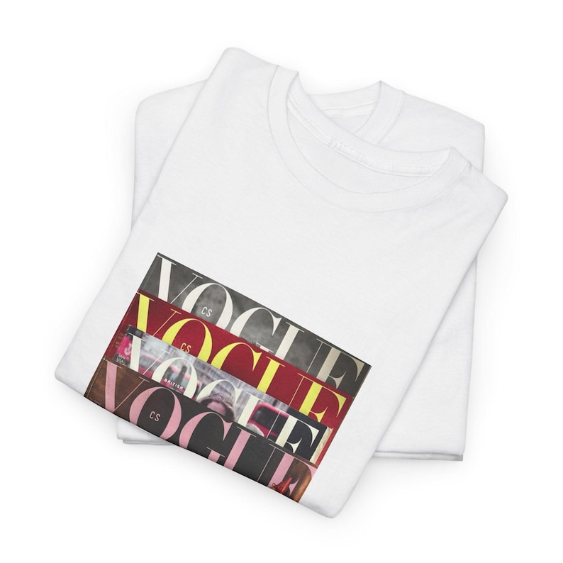 Vogue Magazine Cover Collage T-Shirt: 100% Cotton Graphic Tee image 4