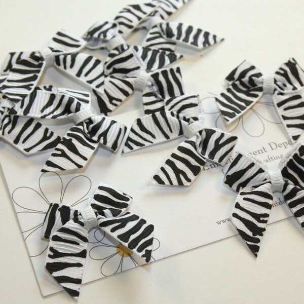 Zebra Hair Bow Etsy
