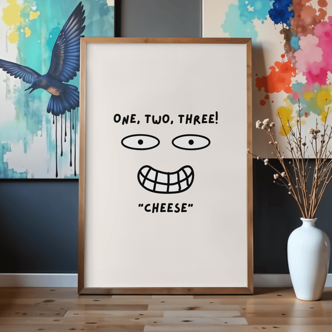 One Two Three - Doodle Line Art Typography Fun Aesthetic Minimalis ...