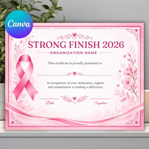 Certifikat för starkt resultat 2026, utmärkelse för prestationshöjande, utskrivbart certifikat, redigerbar Canvas-mall, digital nedladdning