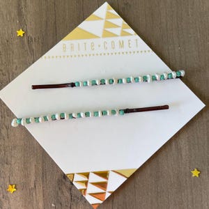 Hair Pin  |  White Pearl Beaded Bobby Pins | Hair Accessory |