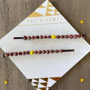 Hair Pin  |  Brown Beaded Bobby Pins | Hair Accessory