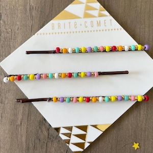 Hair Pin | Funfetti Multicolor Beaded Bobby Pins | Hair Accessory