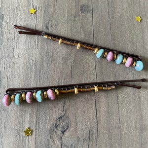Hair Pin  |  Pastel Baby Beaded Bobby Pins | Hair Accessory |