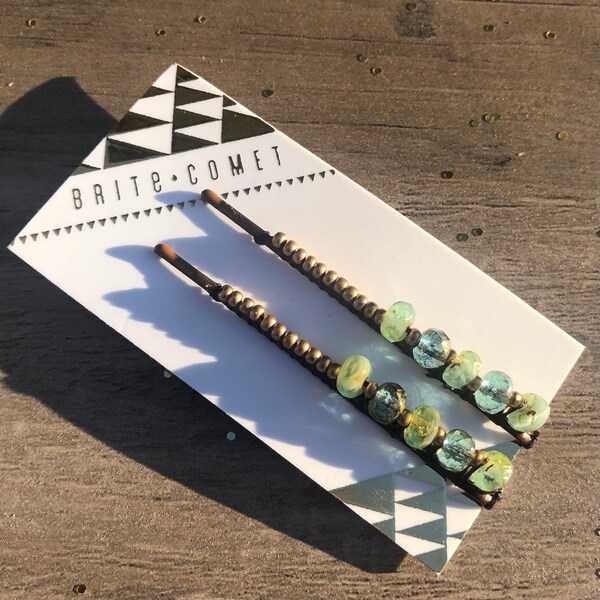 Haar-Pin |  Gefrorene Stream Perlen Bobby Pins | Haar-Accessoire | Geschenke für unter 20 Personen | Kleine Geschenke