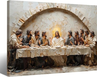Last Supper canvas wall mural Jesus and Disciples wall decoration Christian painting