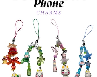 Toro Inoue Phone Charm | Kawaii Sony PlayStation Cat Charm | Y2K Beaded Phone Strap | Cute Japanese Keychain