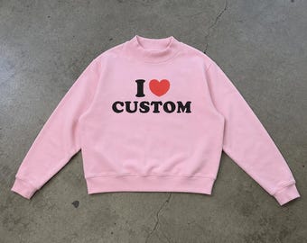 Personalisiertes Fleece Mock-Neck Sweatshirt: Personalisierter Y2K Pullover