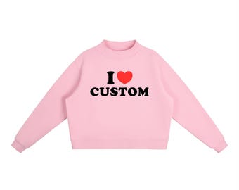 Custom Fleece Mock-Neck Sweatshirt: Personalized Y2K Jumper