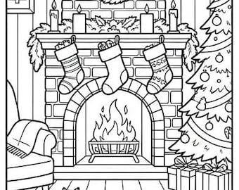 Printable Christmas Coloring Pages for Kids, 20 Cute Holiday Coloring Sheets, Instant Download, DIY Xmas Activity, A4/Letter Size PDF
