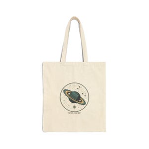 Saturn Mission Patch Tote, Canvas Space Bag | astronaut, mission patch