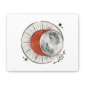 Celestial Eclipse Illustration Canvas | space, cosmic, mission patch