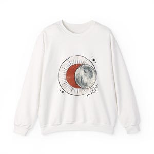 Lunar Eclipse Illustration Sweatshirt | space, mission patch, cosmic science nerd