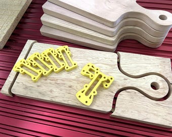 CNC Biscuit Joint Hold Down Clamp quick change minimal waste -low profile sturdy injection molded nylon 6PCs