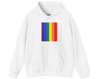 Vertical Rainbow Flag Hoodie | Pride Stripe Sweatshirt | LGBTQ Hoodie