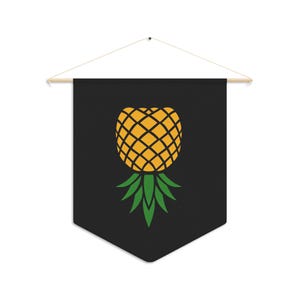 Upside Down Pineapple Swinger Pennant | Pride Wall Banner 18x21