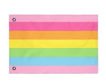 AFAB Transfeminine Pastel Rainbow 3x5 Flagge | Doppelseitiges LGBTQ Yard Banner