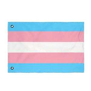 Transgender Pride Flag 3x5 Double Sided Outdoor Indoor Banner Grommets LGBTQ Wall Decor Trans Support Room Decor Festival Display