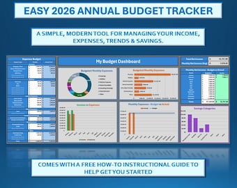 Easy 2026 Personal Budget Template - Etsy