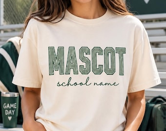 Personalized Mascot Custom School Name School Sport College DTF Transfer