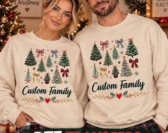 Christmas Tree Custom Family Cute Coquette DTF Transfer