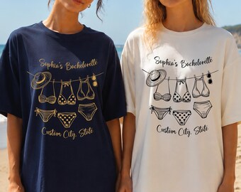 Custom Bachelorette Beach DTF Transfers, Personalized Bride Trip Ready To Press, Summer Vacation Crew Shirt, Bridesmaid Matching Shirts