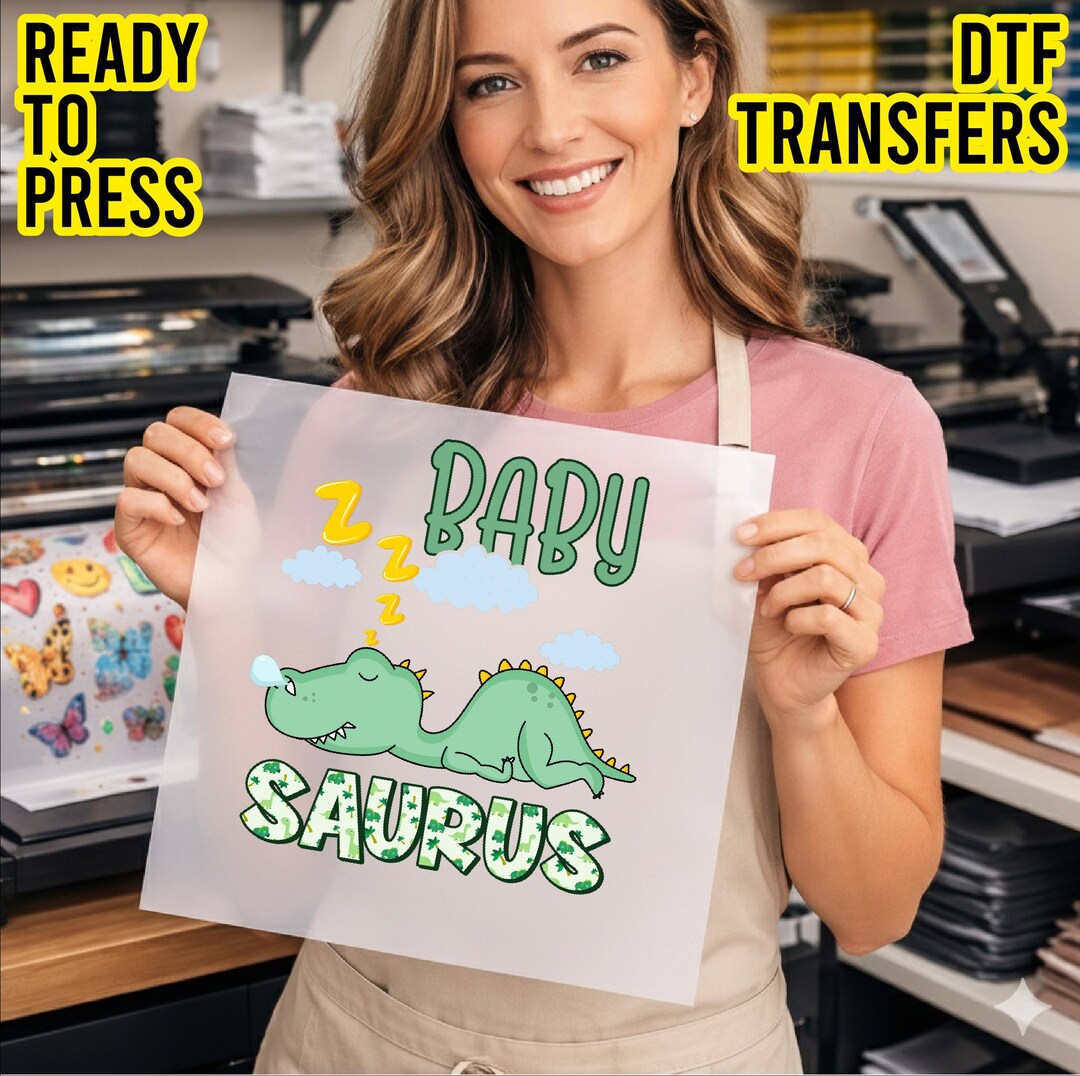 Baby Saurus Dinosaur DTF Transfer | Baby Newborn Clothes Design - Etsy