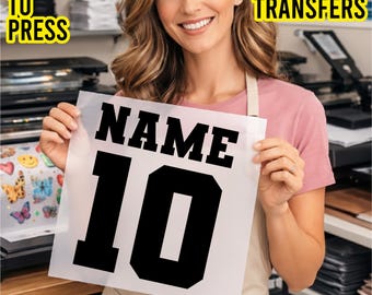 Personalized School Team Custom Name and Number DTF Transfer