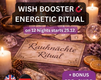 Rauhnächte Ritual + Guide, Rauhnächte Guide, 13 wünsche,  Etsy Hexe Deutsch, Manifestationsritual, Spirituelle Energie Arbeit