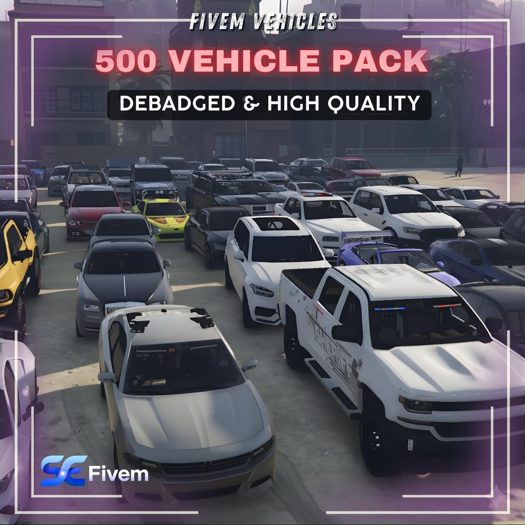 500 Vehicle Pack for Fivem | Debadged Cars – Lore Friendly Mega Bundle ...