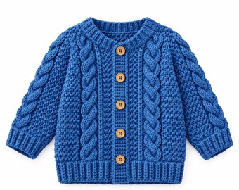 Baby Handmade Crochet Sweater Pattern (0–3 Years) – Stylish Design – Digital Download