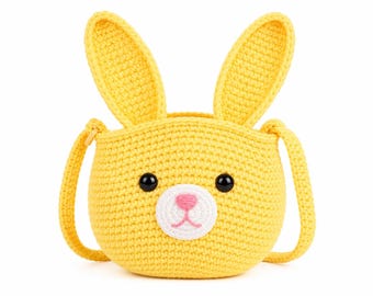 Crochet Bunny Bag Pattern – Kids Tote, Rabbit Design (PDF Download)