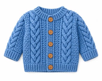 Baby Crochet Sweater Pattern – Minimal Babywear Design – 0–3 Years – Instant PDF