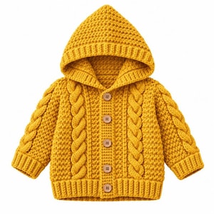 Baby Crochet Hooded Cardigan Pattern – Modern Babywear – 0–3 Years – Digital PDF image 4