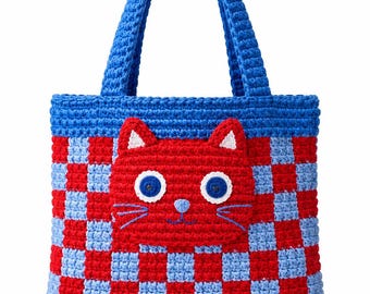 Crochet Cat Tote Bag Pattern (Digital Download)