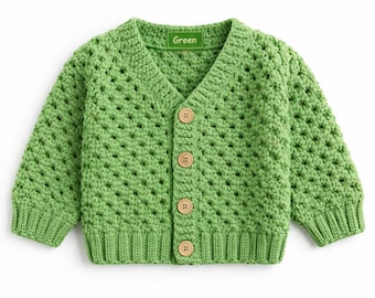 Baby Crochet Cardigan Pattern – Stylish Little One Design – 0–3 Years – Instant PDF