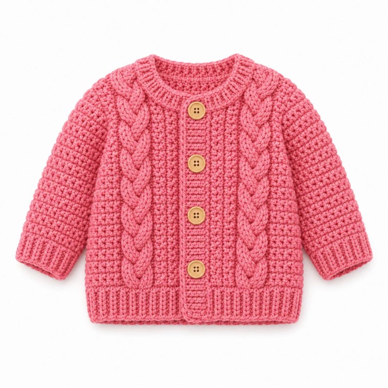 Baby Handmade Crochet Sweater Pattern (0–3 Years) – Trendy Design – Digital Download image 4