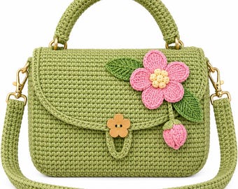 Crochet  Bag Pattern – Kids Tote, Rabbit Design (Digital Download)