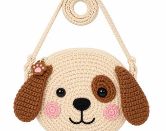 Crochet Dog Tote Bag Pattern – Kids Accessory (PDF Download)
