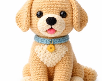 Crochet Puppy Pattern: Amigurumi Dog Toy (Digital Download)