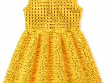 Baby Crochet Party Dress PDF – Beautiful Little Girl Style – 0–3 Years – Digital Pattern