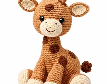 Crocheted Giraffe Amigurumi Pattern: Nursery Stuffed Animal (Digital Download)