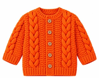 Baby Crochet Cardigan Pattern – Modern Infant Sweater – 0–3 Years – Digital PDF