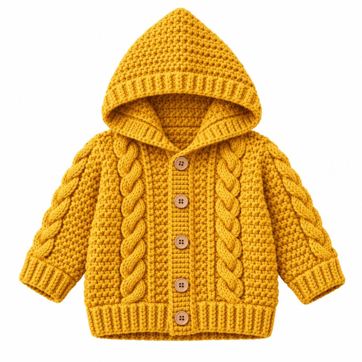 Baby Crochet Hooded Cardigan Pattern – Modern Babywear – 0–3 Years – Digital PDF