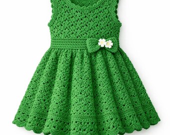 Baby Crochet Dress PDF – Elegant Handmade Style – 0–3 Years – Digital Download