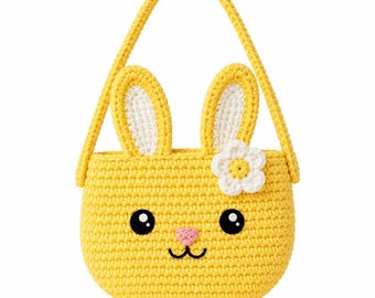 Crochet Bunny Bag Pattern – Kids Tote, Rabbit Design (PDF Download)
