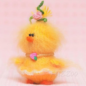 Little Bird Sunnypip Knitted Fluffy Chick — Master Class Digital Download — Detailed, Step by Step Tutorial