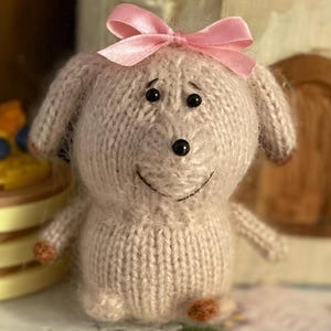 Whimsical Ms. Muffin Knitted Friendly Puppy Dog — Master Class Digital Download Detailed, Step by Step Tutorial