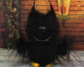 Halloween Spooky Night Bird Mr. Pipkin Knitted Fuzzy Bat — Master Class Digital Download — Detailed, Step by Step Tutorial