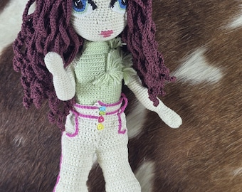 Bronsdrömspaket - Virkat mönster för mänsklig docka i PDF-format – Designer Amigurumi-docka och kläder